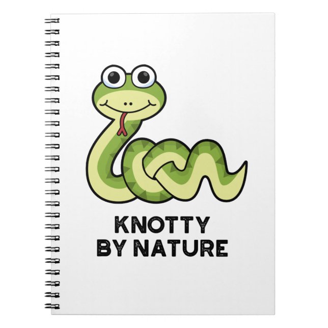 Knotty By Nature Funny Snake Pub Notizblock (Vorderseite)