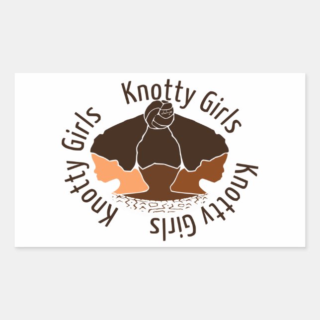 Knotty Girls Rechteckiger Aufkleber (Vorderseite)