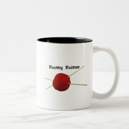 Knotty Knitter Zwei-Tone-Tasse Zweifarbige Tasse