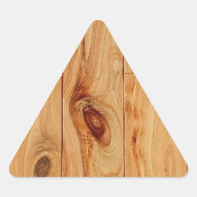 Knotty Light Wood Grain Floor Dreieckiger Aufkleber (Vorderseite)