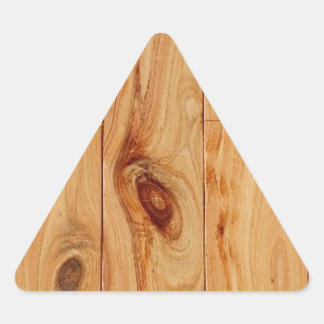 Knotty Light Wood Grain Floor Dreieckiger Aufkleber
