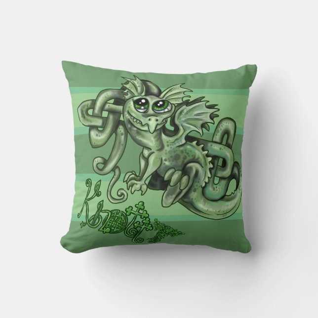 Knotty lil Dragon~Celtic Knot Pillow Kissen (Vorderseite)