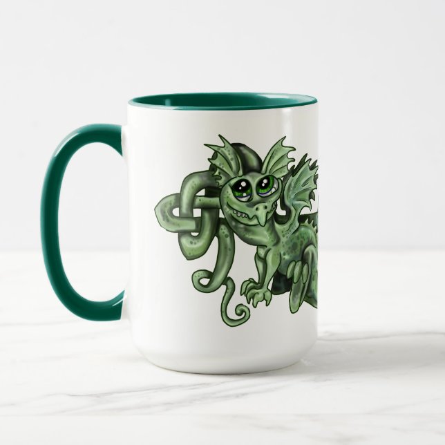 Knotty lil Dragon~keltischer Knoten Tasse (Links)