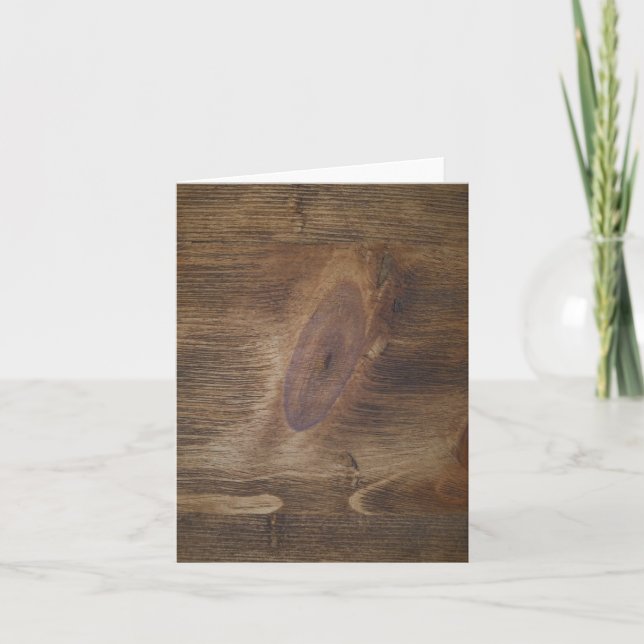 Knotty Notes Brown Rustic Wood Stationery (Vorderseite)