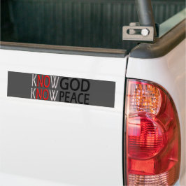 Know God Know Peace Autoaufkleber