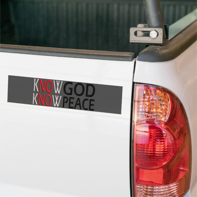 Know God Know Peace Autoaufkleber (Auf Lkw)