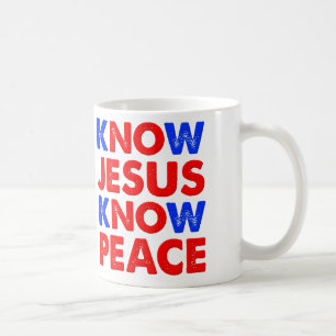 Know Jesus kennen Peace Christian Mug Kaffeetasse