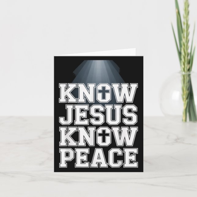 Know Jesus kennt die Christliche Grafikdesign-Fai Karte (Vorderseite)