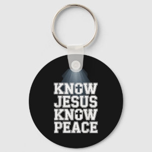 Know Jesus kennt die Christliche Grafikdesign-Fai Schlüsselanhänger