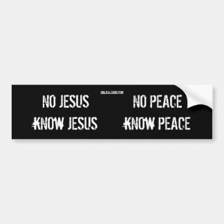 kNOw JESUS kNOw PEACE Autoaufkleber