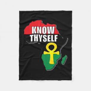 Know Thyself African Black History Monat Ankh Egyp Fleecedecke