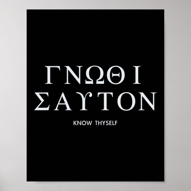 Know Thyself (gnothi Seauton) Long Sleeve Poster (Vorne)