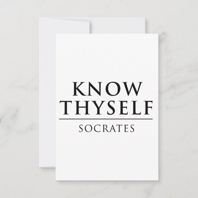 Know Thyself - Sokrates (Vorderseite)