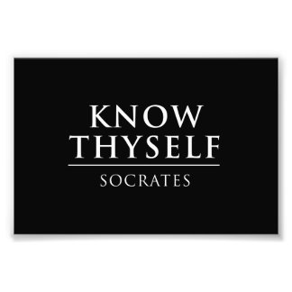 Know Thyself - Sokrates Fotodruck