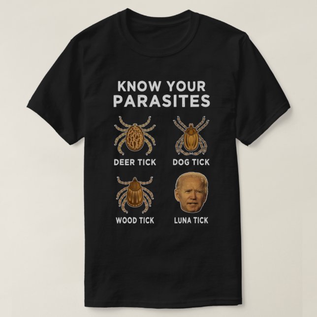 Know Your Parasites Anti Joe Biden.pnng T-Shirt (Design vorne)