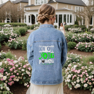 Know Your Power Damen-Denimjacke: Empowerment Jeansjacke