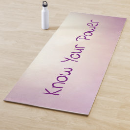 "Know Your Power" Lila Lilac Yogamatte