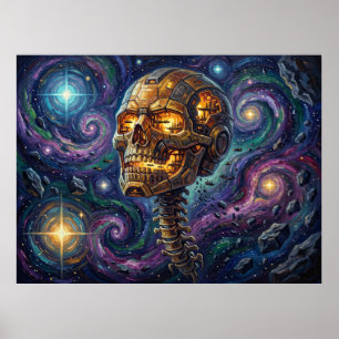 Knowhere Sternennacht Comic-Landschaft Poster