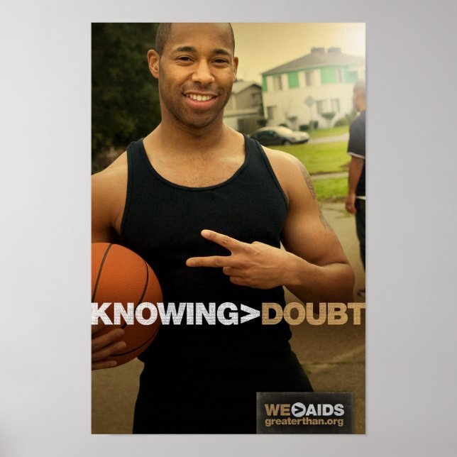 Knowing > Doubt Basketball Poster (Vorne)