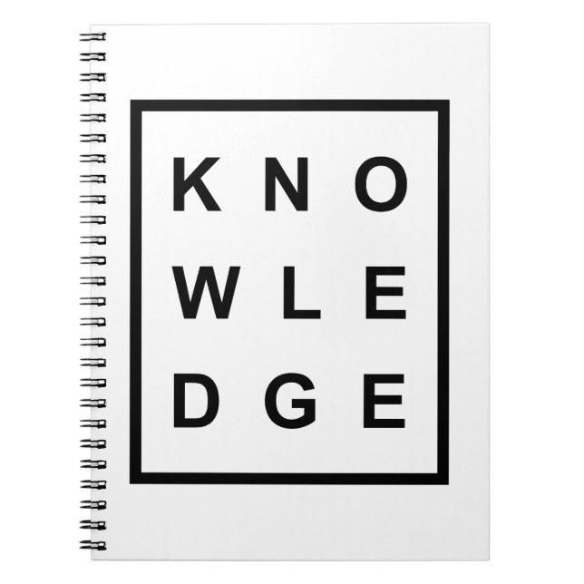 Knowledge Boxed (schwarz) Notizblock (Vorderseite)