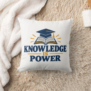 Knowledge Is Power T-Shirt Kissen