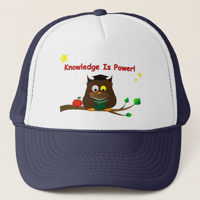 Knowledge Is Power! Truckerkappe (Vorderseite)