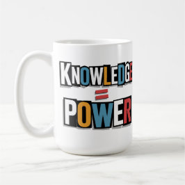 Knowledge = Power – Ransom Letter Collage Kaffeetasse