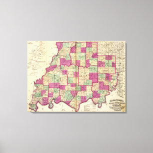 Knox County und Daviess County Leinwanddruck