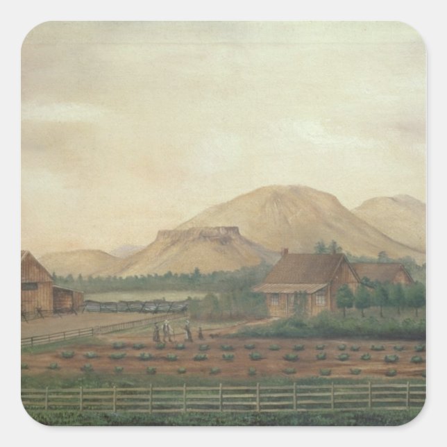 Knox Ranch, Idaho Quadratischer Aufkleber (Vorderseite)