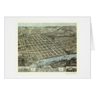 Knoxville, carte panoramique de TN - 1871