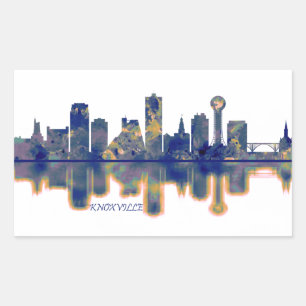 Knoxville Skyline Rechteckiger Aufkleber