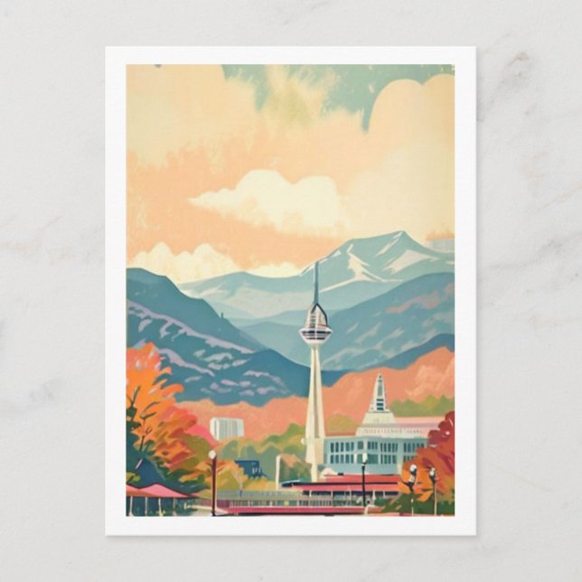 Knoxville, Tennessee Aquarellmalerei Postkarte (Vorderseite)