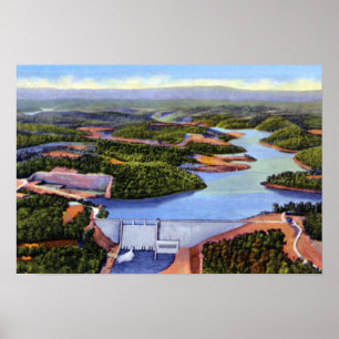 Knoxville Tennessee Norris Dam und Lake Poster