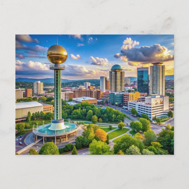 Knoxville, Tennessee, Sunsphere Postkarte (Vorderseite)