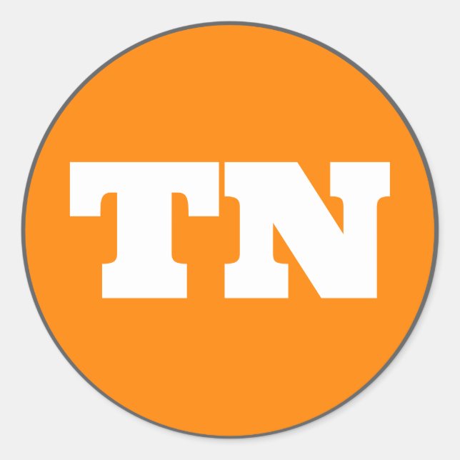 Knoxville (TN) - Orange x White x Gray Runder Aufkleber (Vorderseite)