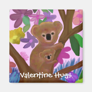 Knuddeliger Koala-Valentinsgruß-Magnet Magnet