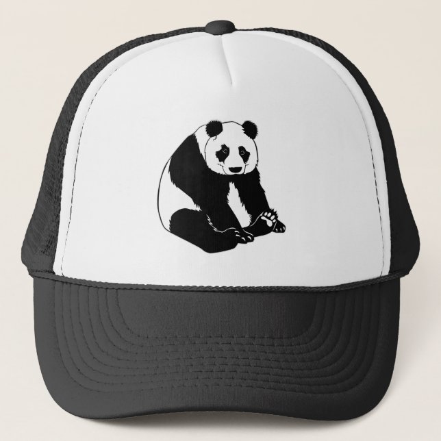 Knuddeliger Panda-Bär Truckerkappe (Vorderseite)