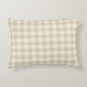 Knuddige Kaninchen Gingham - neutrales Muster.   Dekokissen