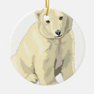 Knuddiger Eisbär Keramik Ornament