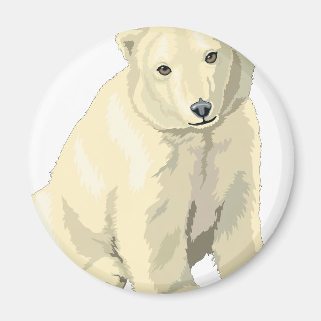 Knuddiger Eisbär Magnet (Vorne)