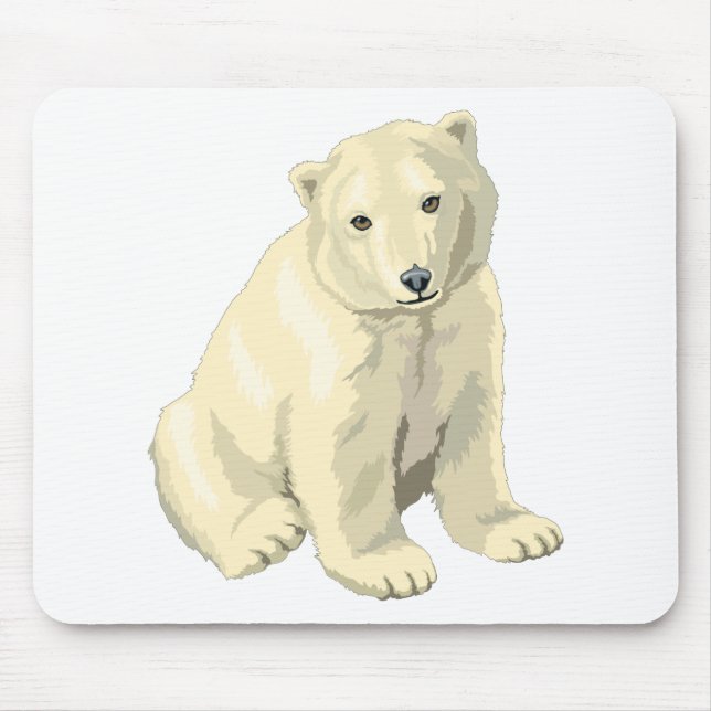 Knuddiger Eisbär Mousepad (Vorne)