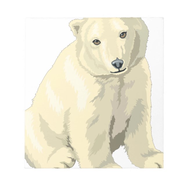 Knuddiger Eisbär Notizblock (Vorderseite)