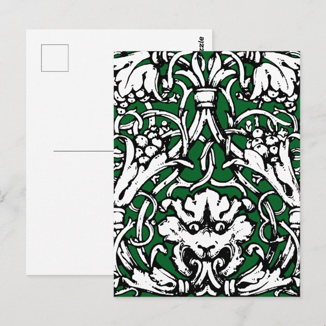 Knüpfarbeit Lion aus dem frühen 20. Jahrhundert Postkarte (Vorne/Hinten)
