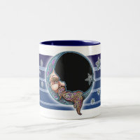 Knüpfarbeit-Mond-Gesichts-Tasse