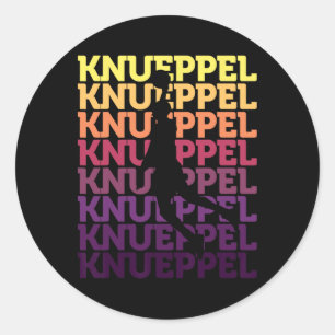 Knüppel Skelett Unglaublicher Fan-Support 2 Runder Aufkleber