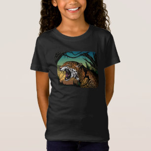 Knurrendes Jaguar-Dschungel-Design – Wilde Katze T T-Shirt