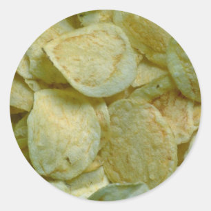 Knusprige Kartoffelchips Runder Aufkleber