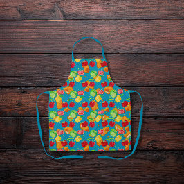 knuspriger, knuspriger Salat aquamarin blau Schürze