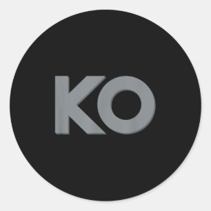 Ko Funny Knock Out Boxing Wrestling Männer Frauen Runder Aufkleber