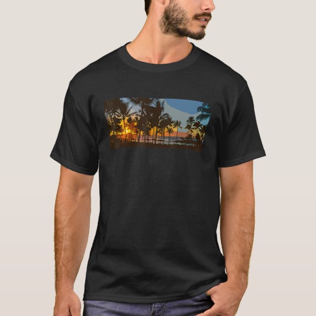 Ko Olina Sunset Hawaiian Sunset Hawaii Beach T-Shirt (Vorderseite)